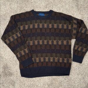 Vintage Patterned Sweater - Multicolor